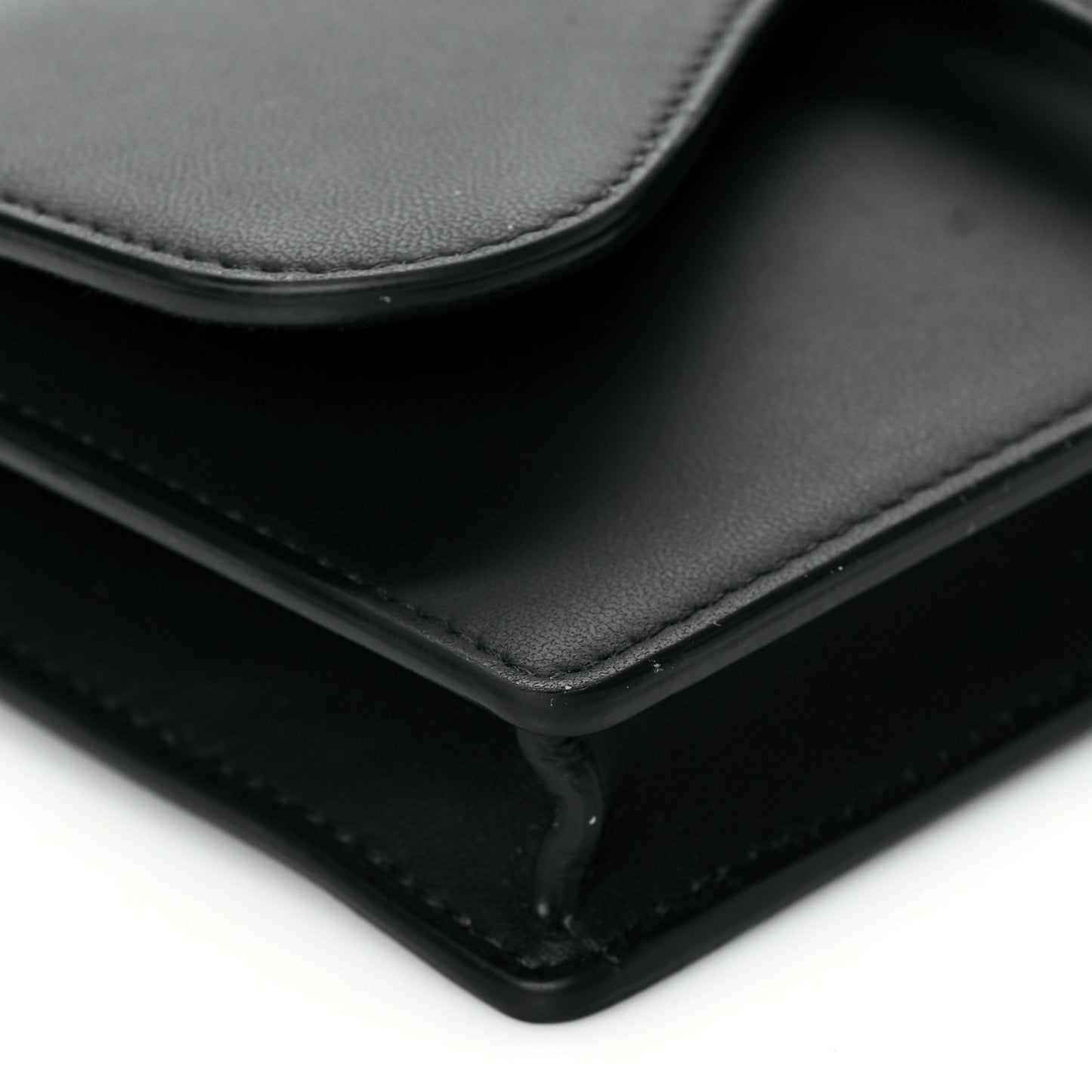 Ultra Matte Calfskin Saddle Belt Bag Black