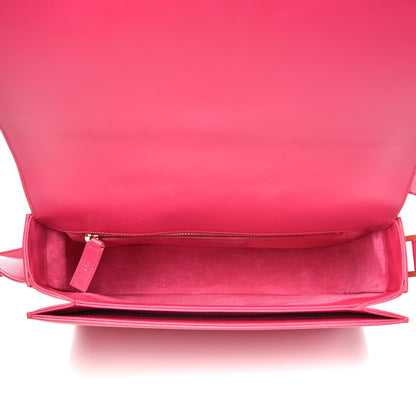 Saint Laurent Smooth Calfskin Medium Classic Monogram Universite Bag Fuchsia 5 of 7