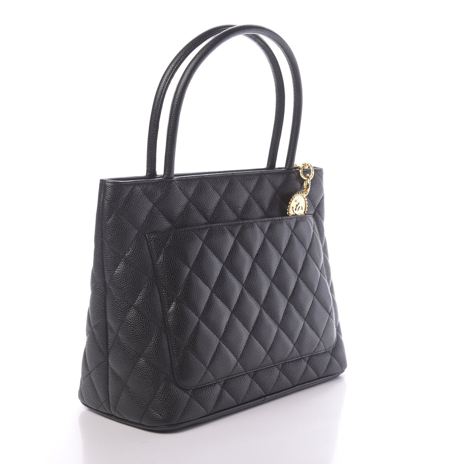 Chanel Caviar Quilted Medallion Tote Black 3 of 10