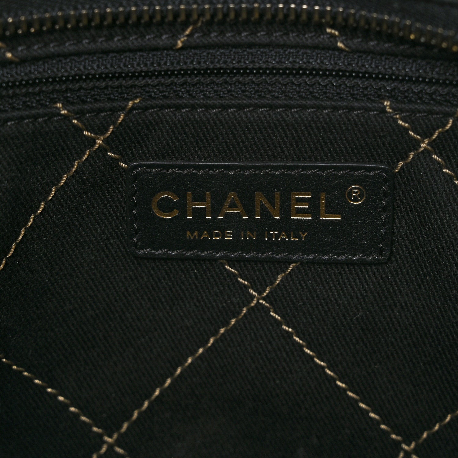 Chanel Grained Calfskin Large Shopping Fever Tote Gold 7 of 12