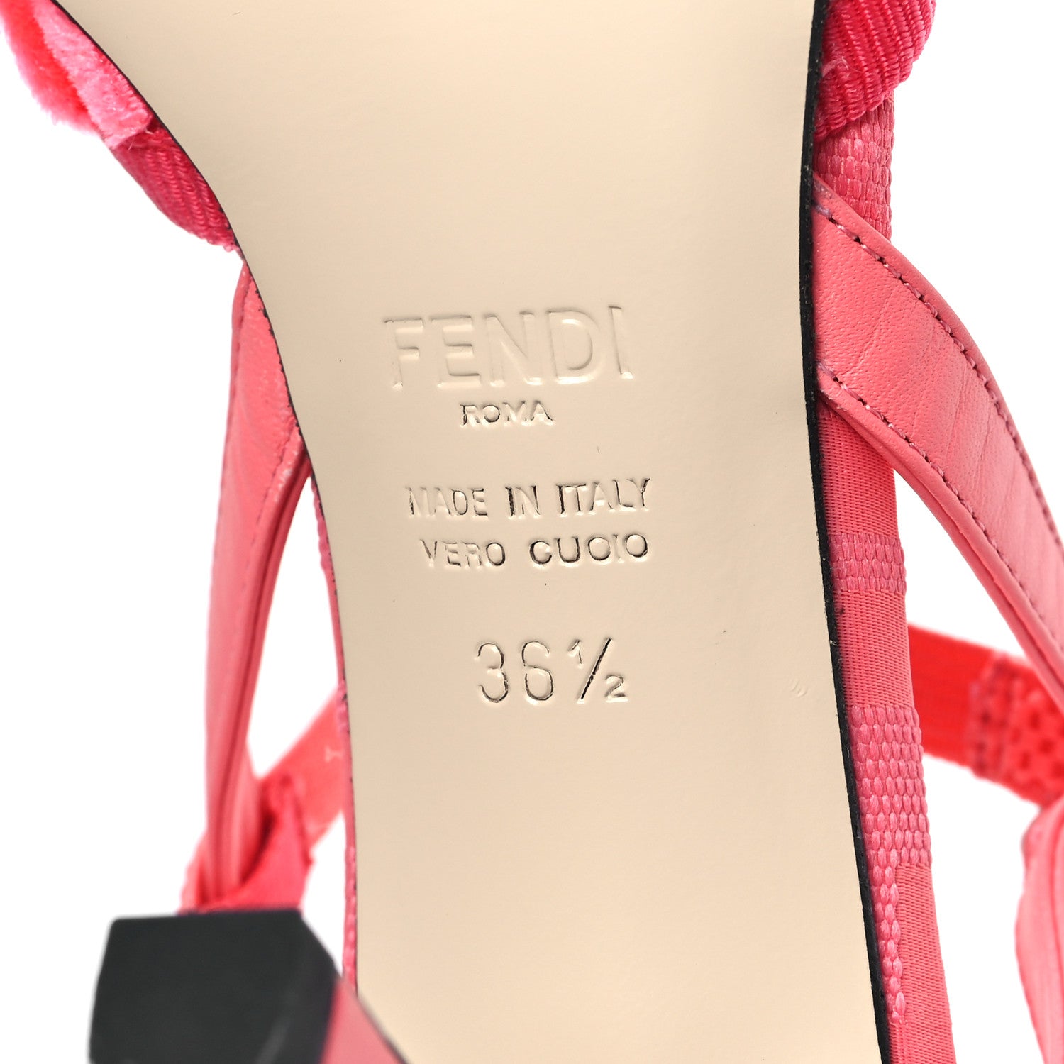 Fendi Mesh FF Fray Colibri Lite 85mm Slingback Pumps 36.5 Kissed 6 of 10