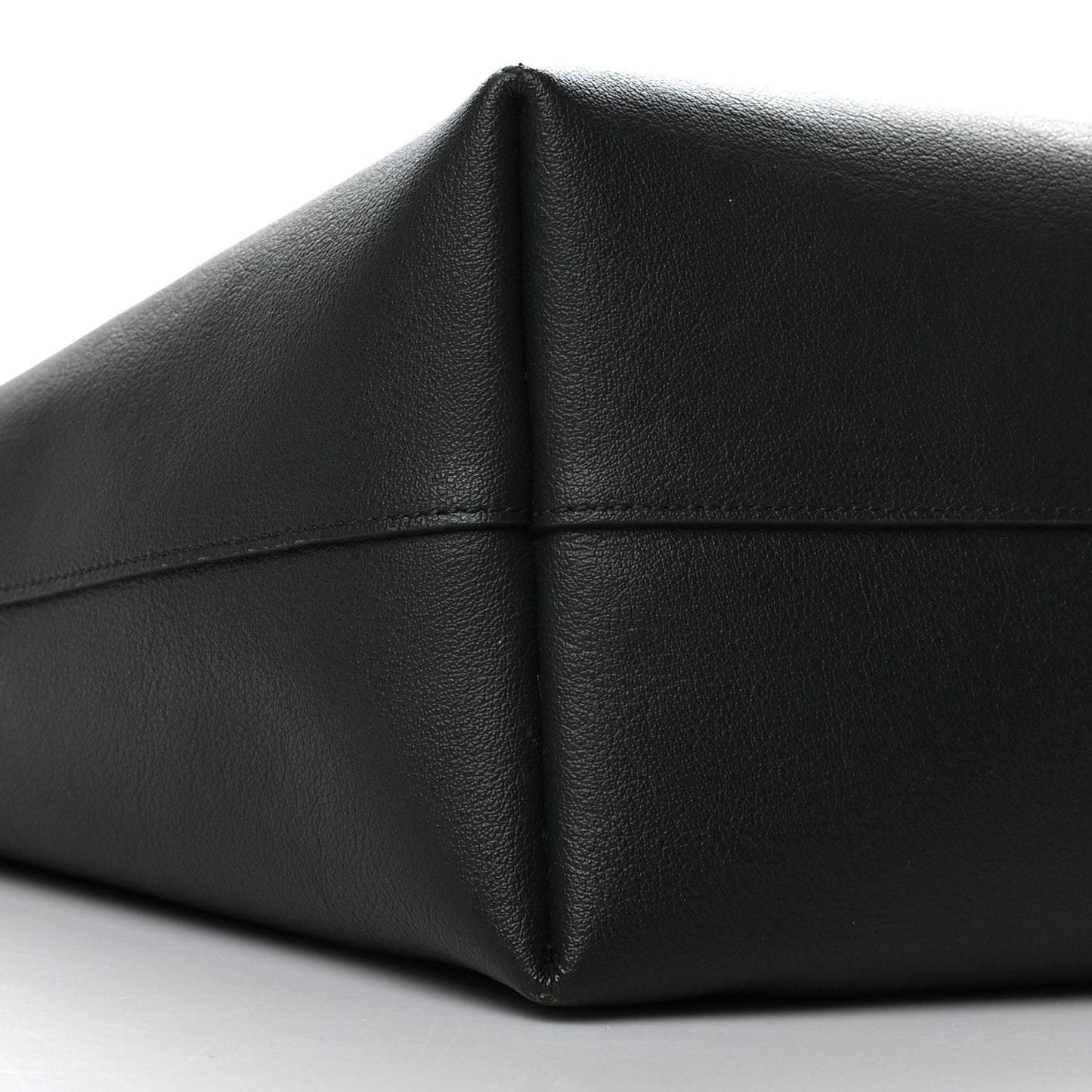 Calfskin Large Shopping Tote Dark Green