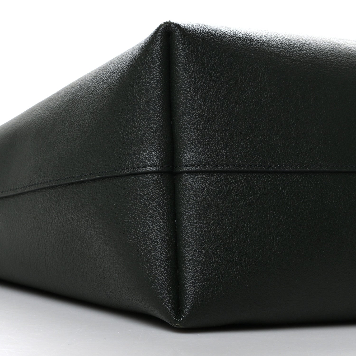 Saint Laurent Calfskin Large Shopping Tote Dark Green 11 of 13