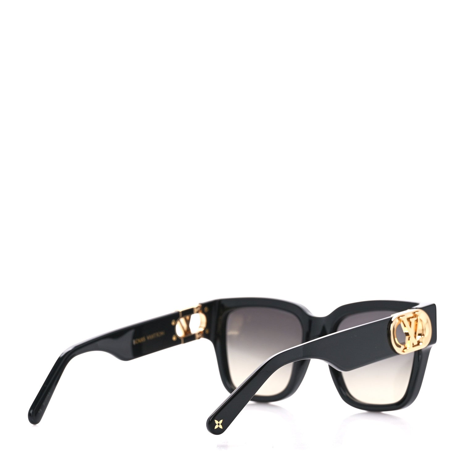 Louis Vuitton Acetate LV Link PM Square Sunglasses Z1566W Black 4 of 9
