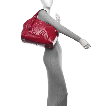 Gucci Vernice Naplack Medium Soho Shoulder Bag Bright Bouganville 2 of 11
