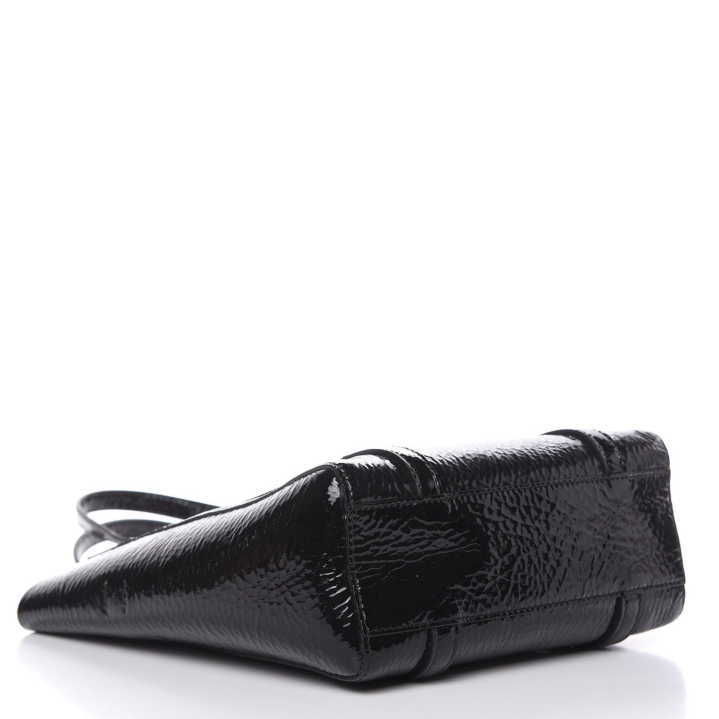 Textured Patent Calfskin XXS Everyday Tote Black
