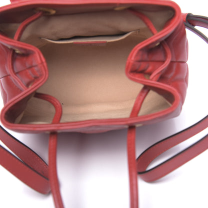 Gucci Calfskin Matelasse GG Marmont Flap Backpack Hibiscus Red 4 of 9