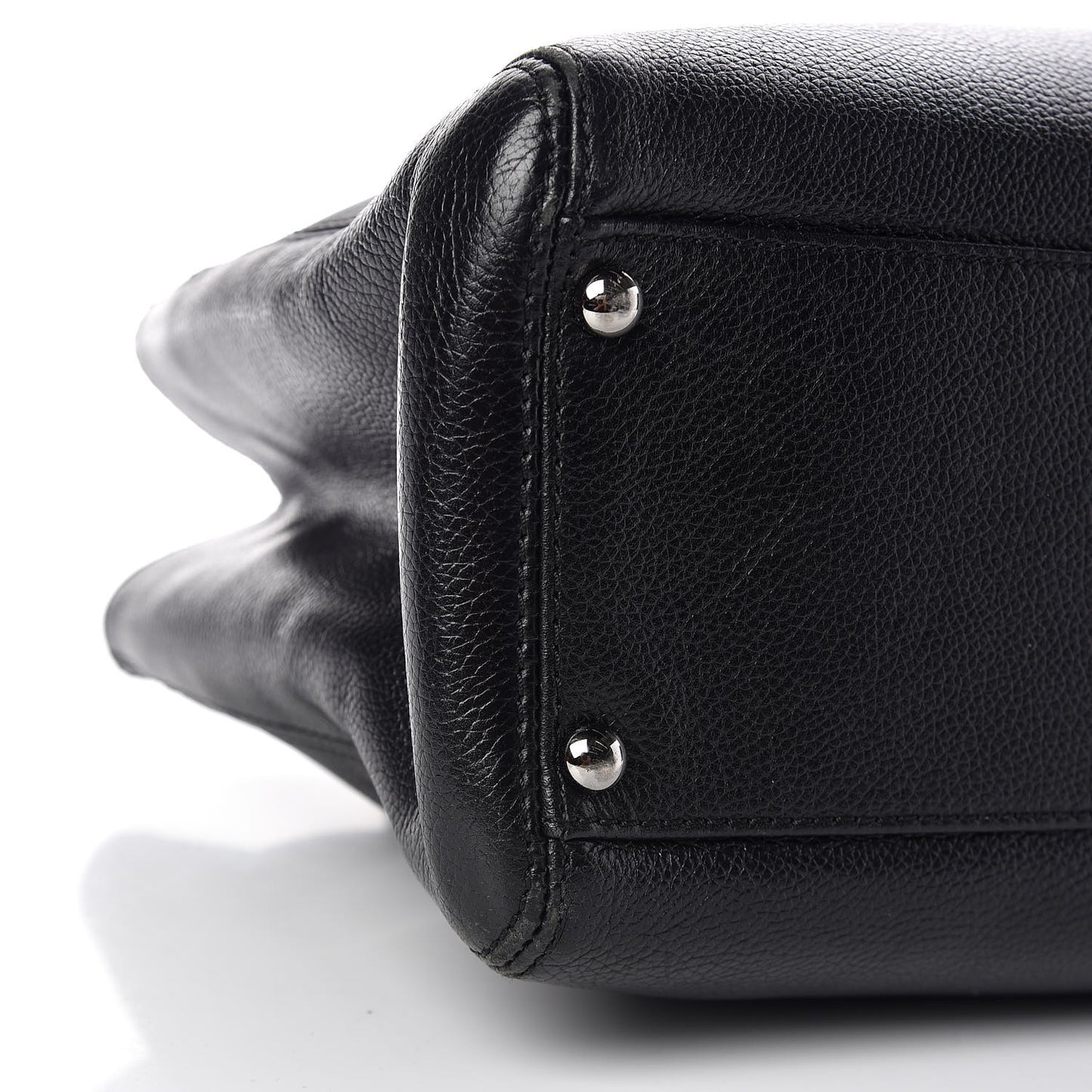 Calfskin Mademoiselle Lock Cerf Shopper Tote Black