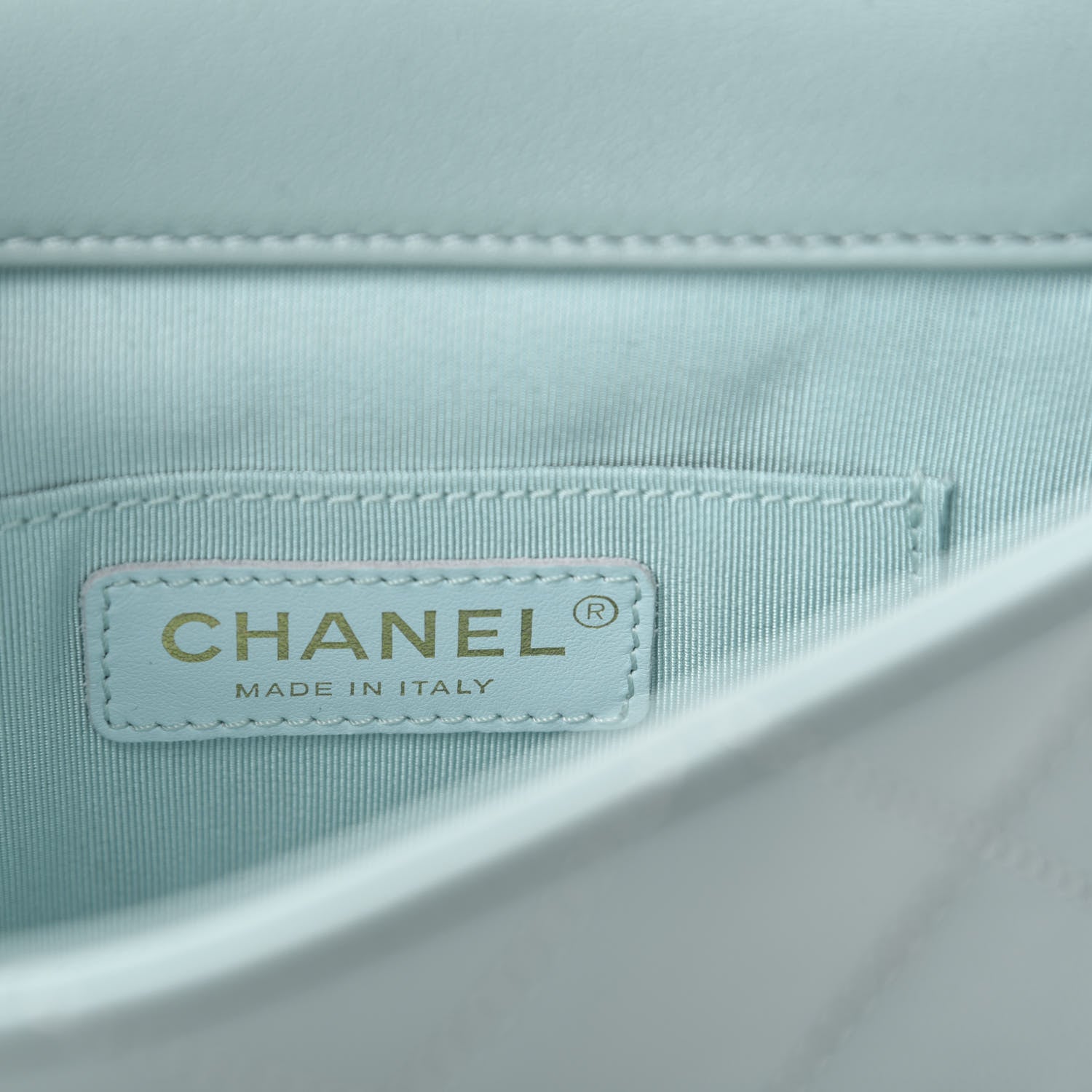 Chanel Lambskin Quilted Small Circular Handle Bag Blue 8 of 11