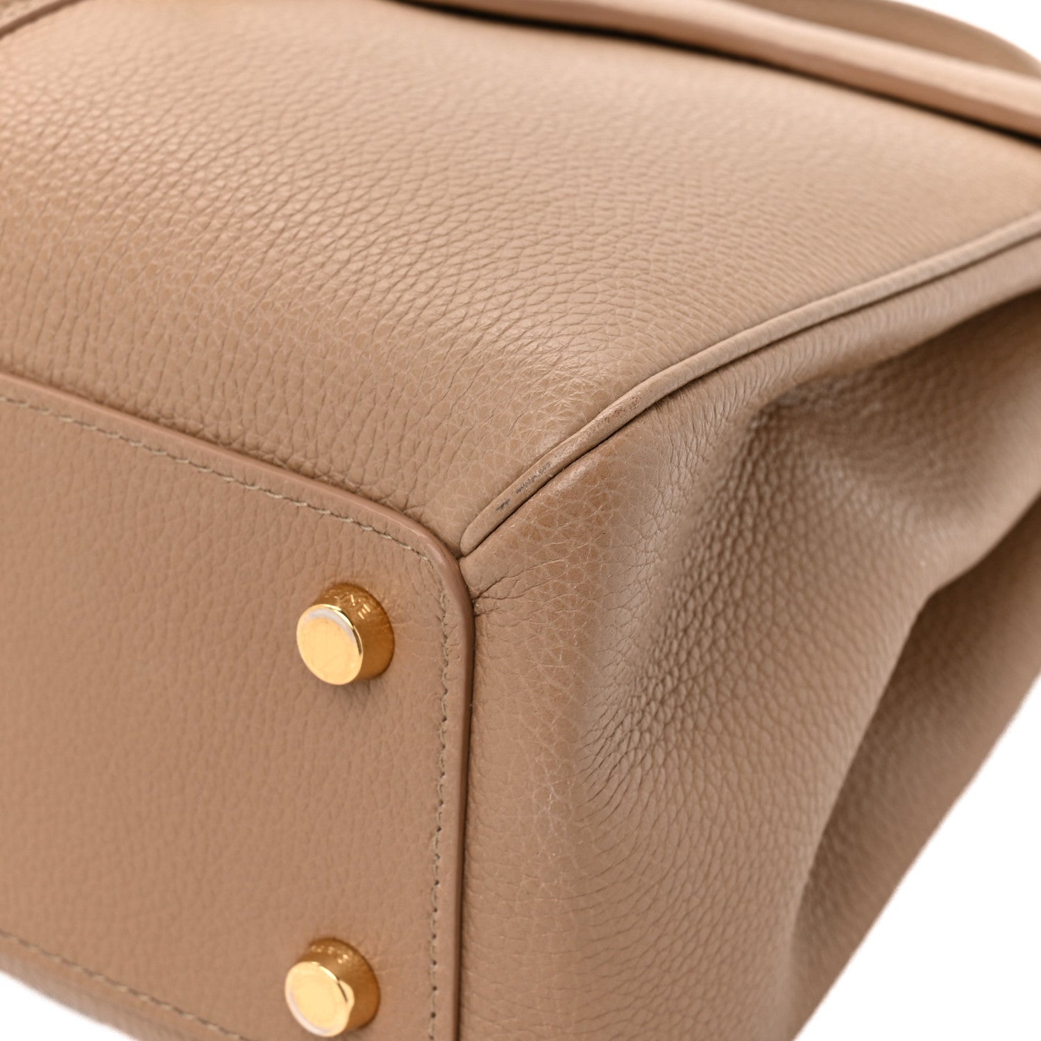 Celine Grained Calfskin Small 16 Top Handle Bag Beige 9 of 12