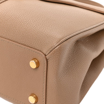 Celine Grained Calfskin Small 16 Top Handle Bag Beige 9 of 12
