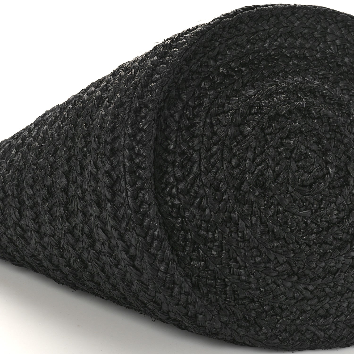 Saint Laurent Raffia Calfskin Celtic Buckle Medium Panier Tote Black 7 of 11