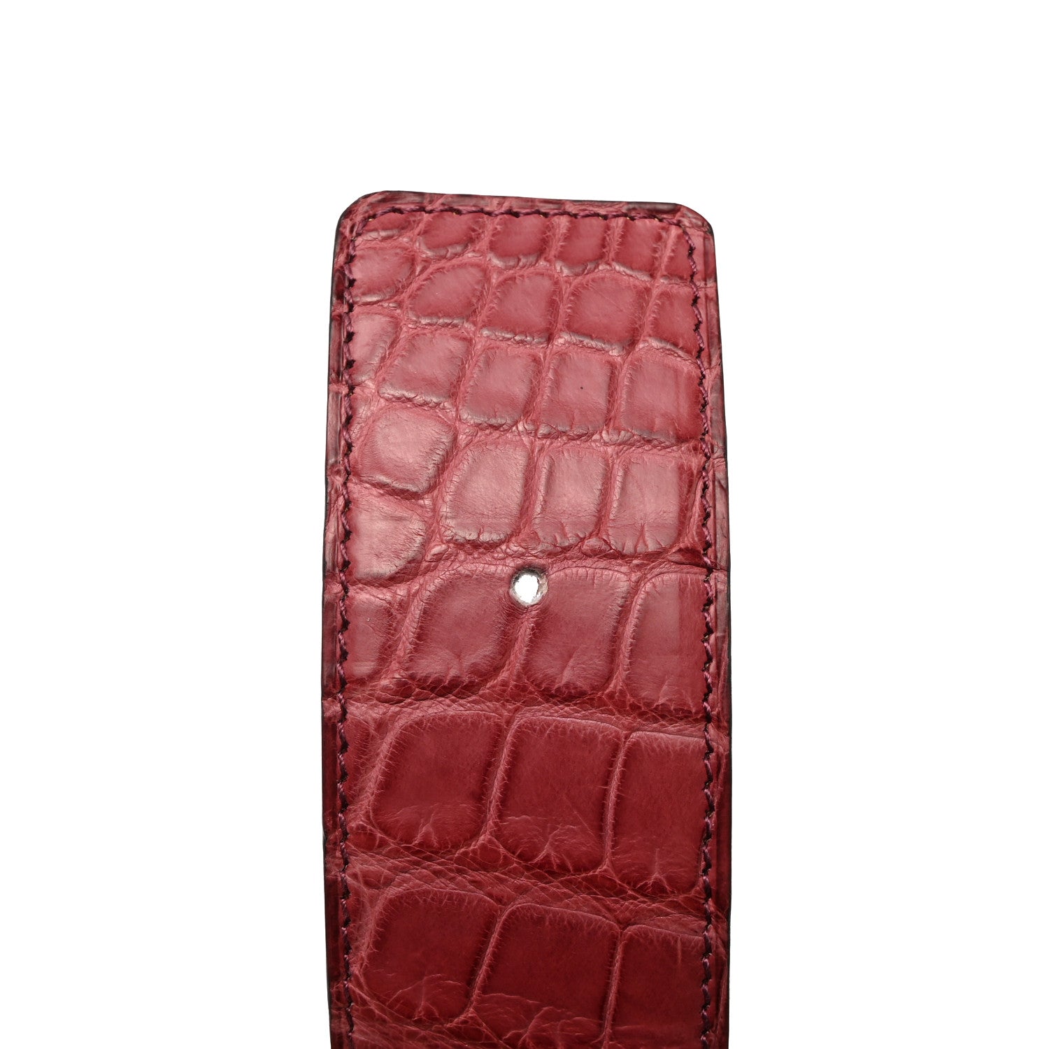Hermes Alligator 42mm Belt Strap 85 Rose Scheherazade 3 of 8