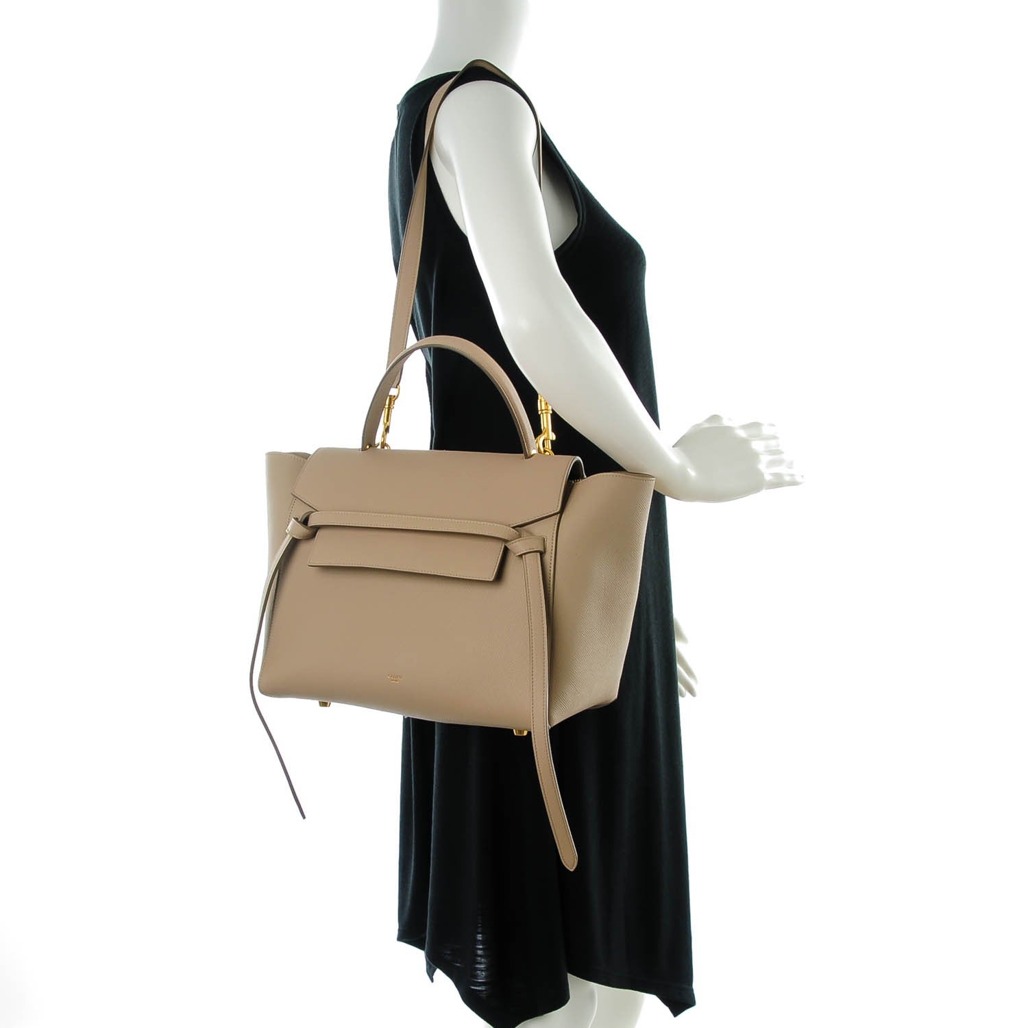 Celine Grained Calfskin Mini Belt Bag Light Taupe 2 of 8