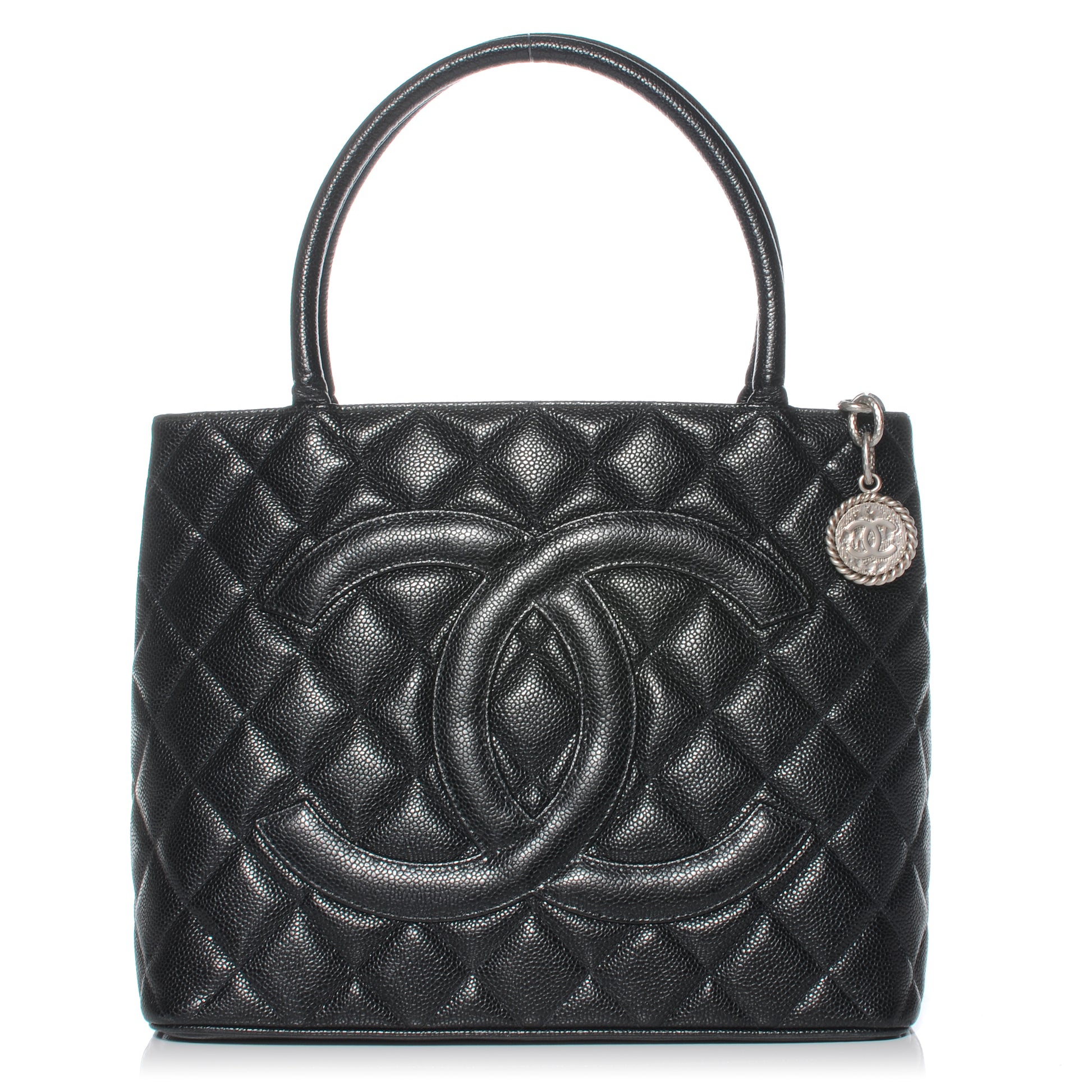 Chanel Caviar Medallion Tote Black 1 of 8