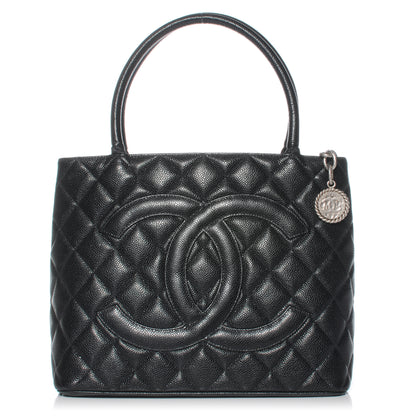Chanel Caviar Medallion Tote Black 1 of 8