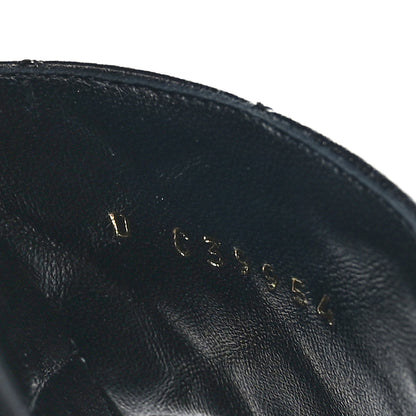 Chanel Shiny Goatskin Quilted CC Mules Sandals 39 Black 6 of 8
