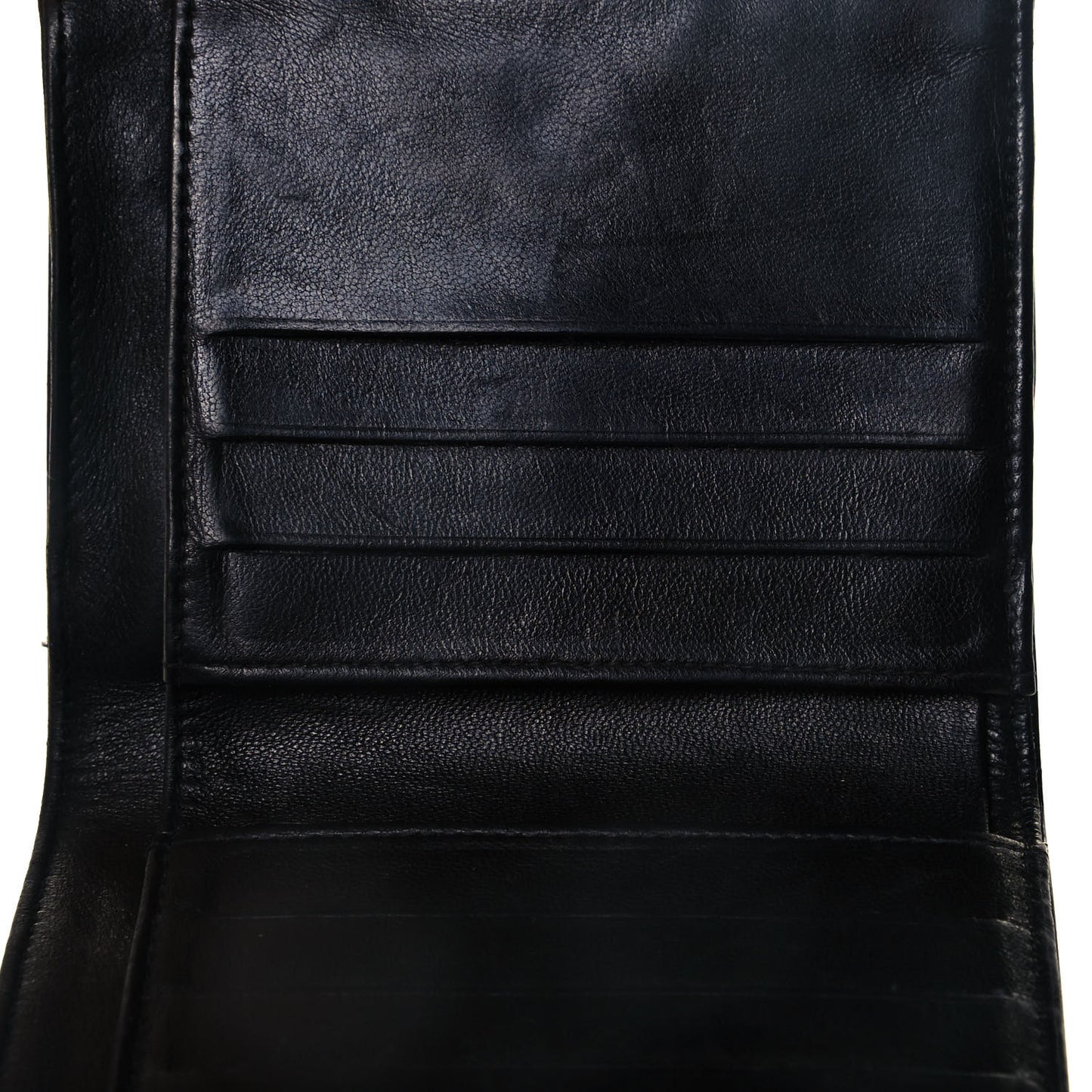 Patent Timeless CC Compact French Wallet Black