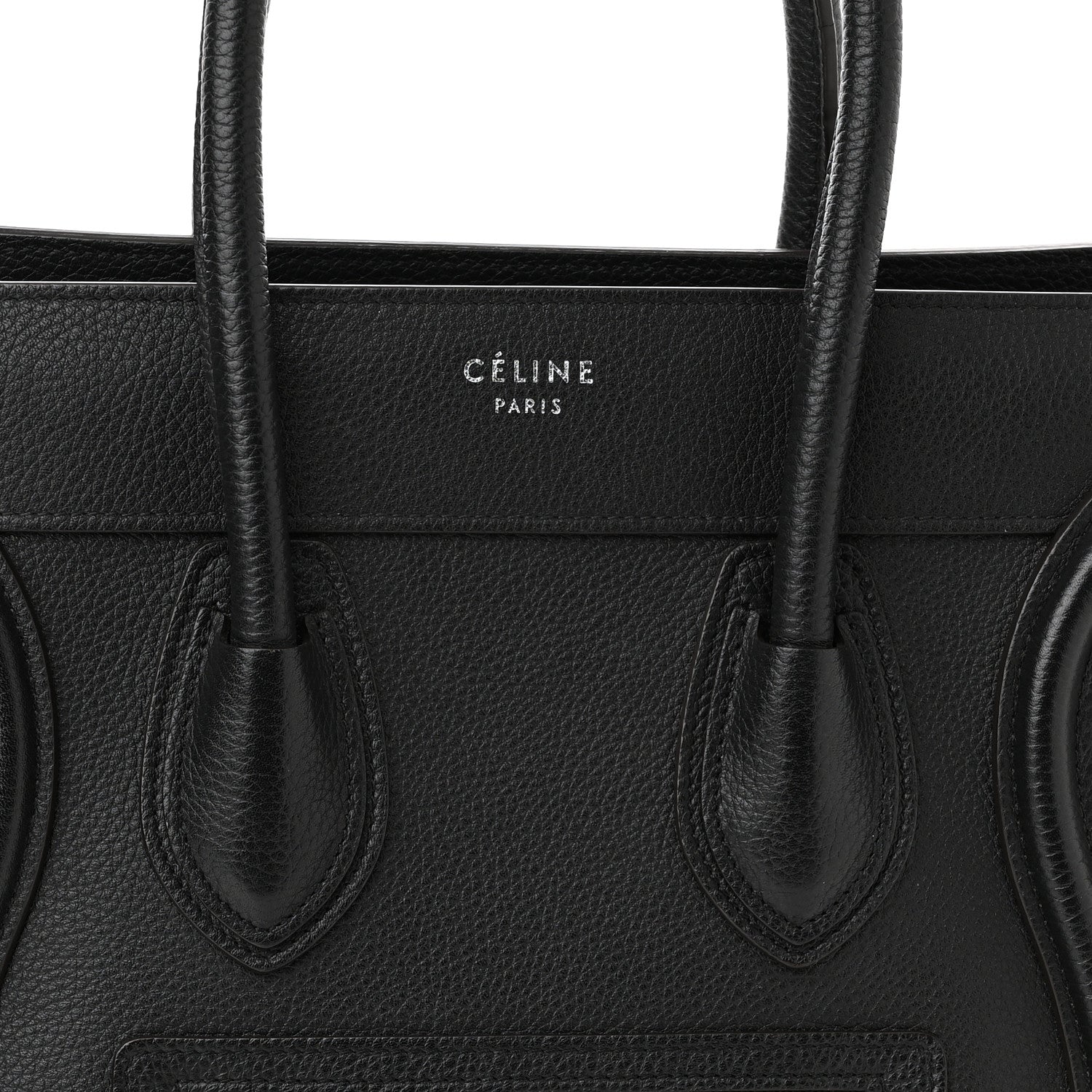 Celine Drummed Calfskin Micro Luggage Black 8 of 16