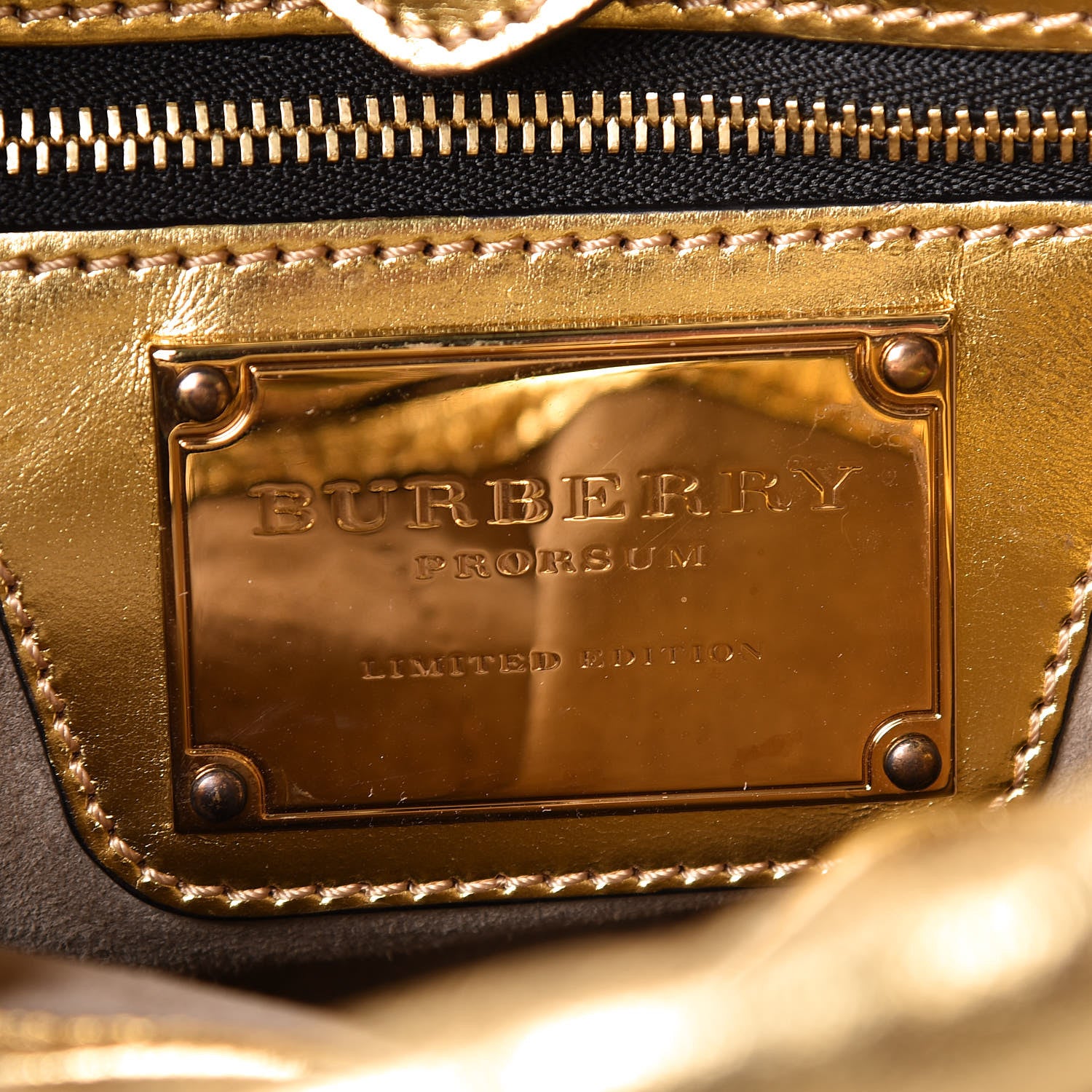 Burberry Metallic Alligator Little Crush Gold 6 of 9