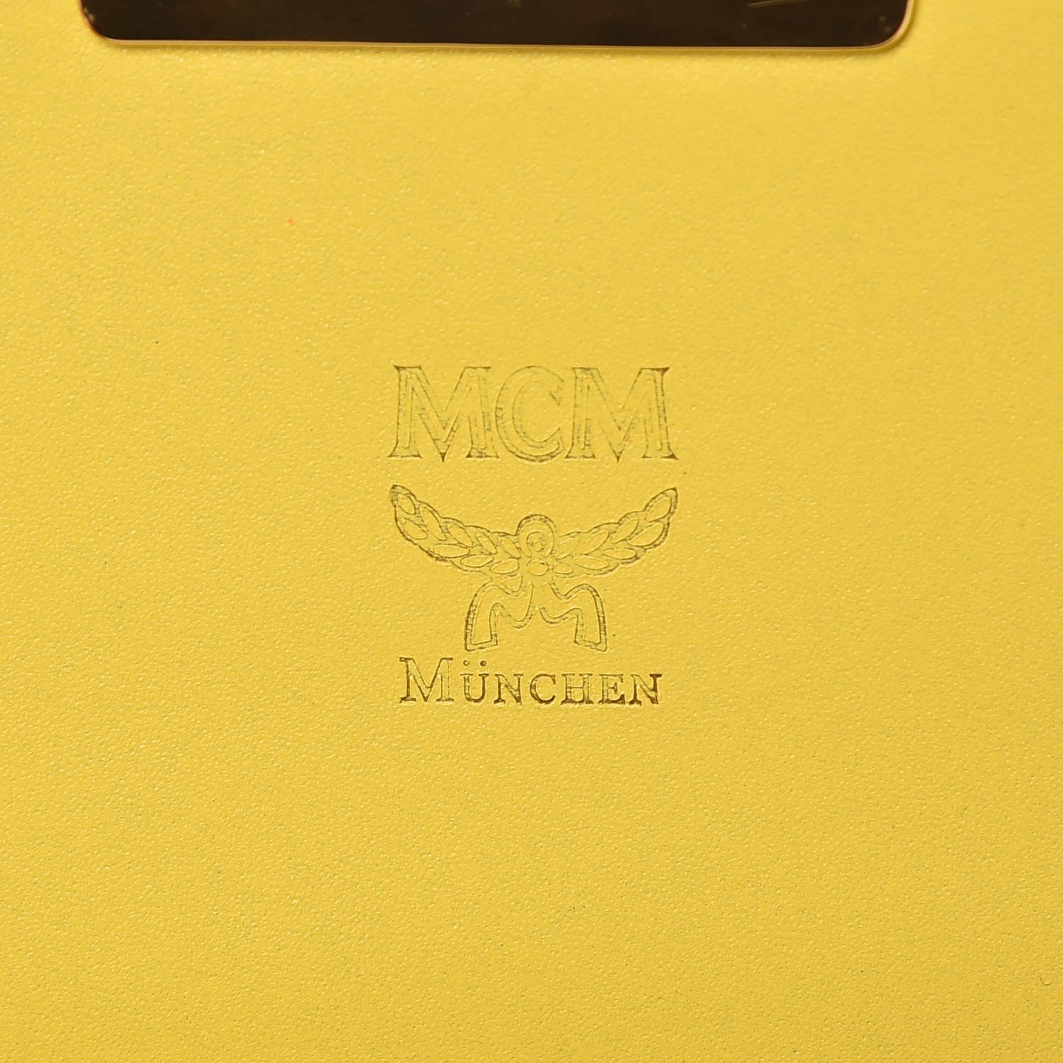 MCM Calfskin Chain Wallet Yellow 6 of 20