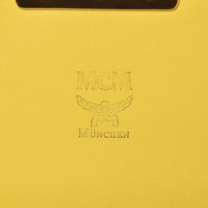 MCM Calfskin Chain Wallet Yellow 6 of 20
