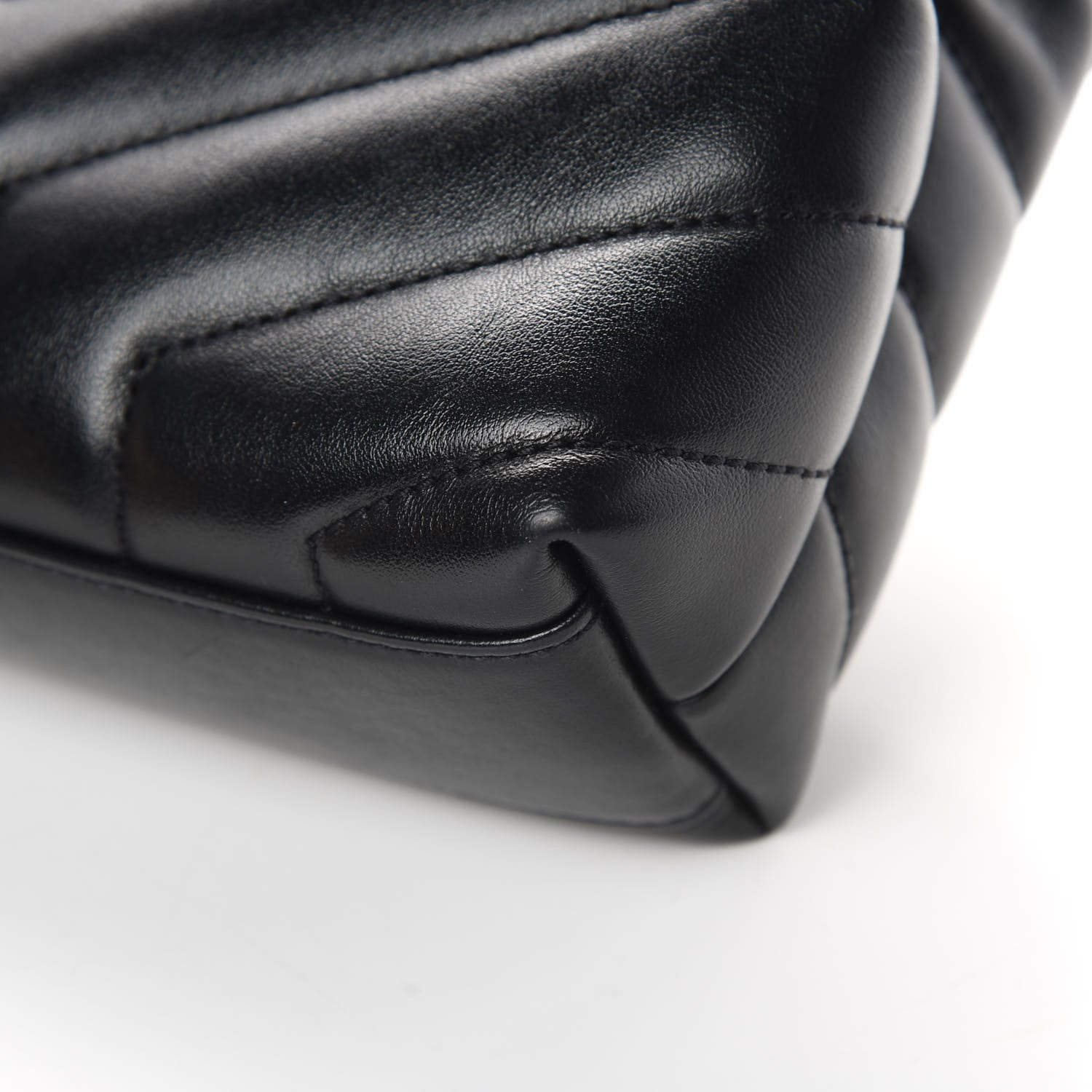Saint Laurent Calfskin Y Quilted Monogram Toy Loulou Crossbody Bag Black 12 of 13