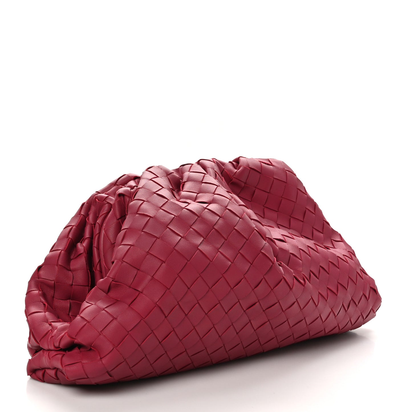 Nappa Maxi Intrecciato The Pouch Oversized Clutch Amaranto