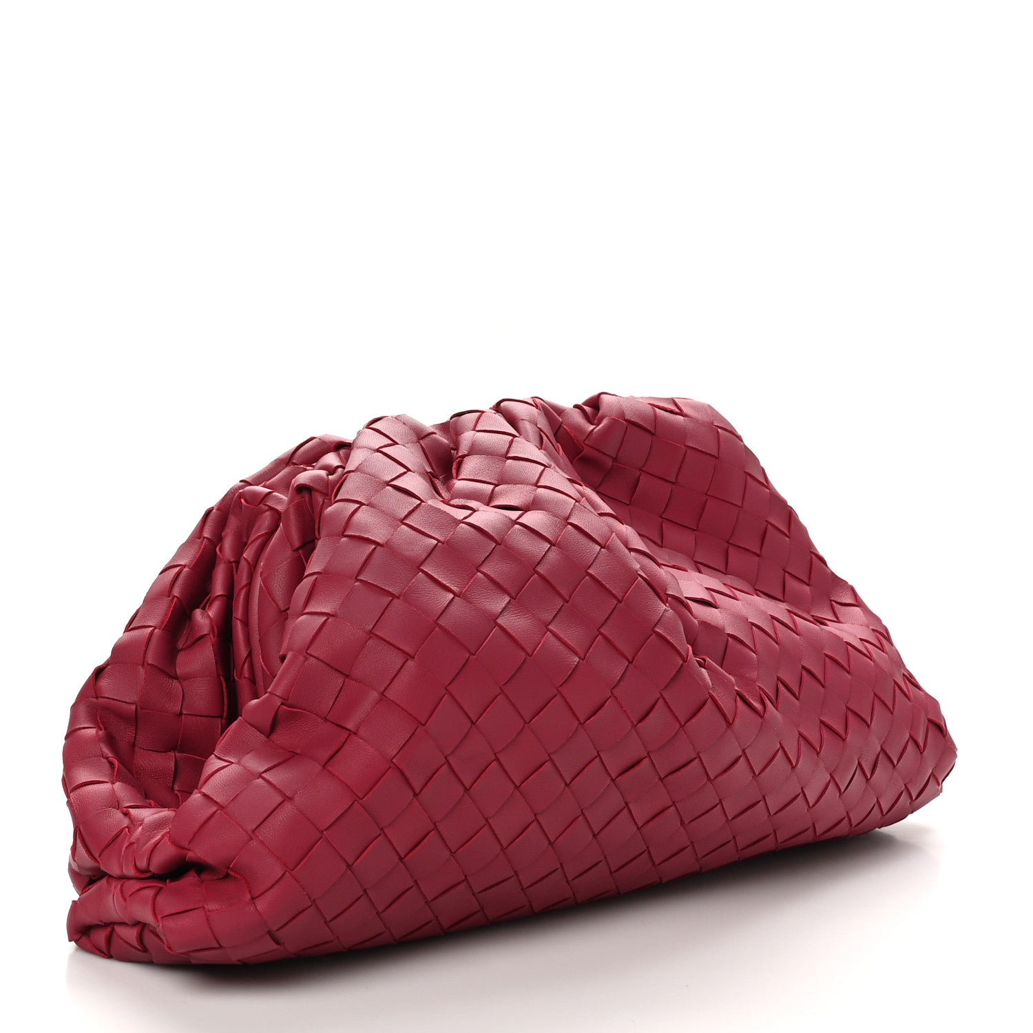 Bottega Veneta Nappa Maxi Intrecciato The Pouch Oversized Clutch Amaranto 3 of 10