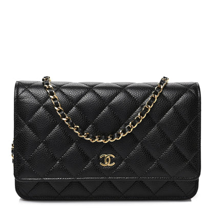 Chanel Caviar Quilted Wallet on Chain WOC Black 1 of 7