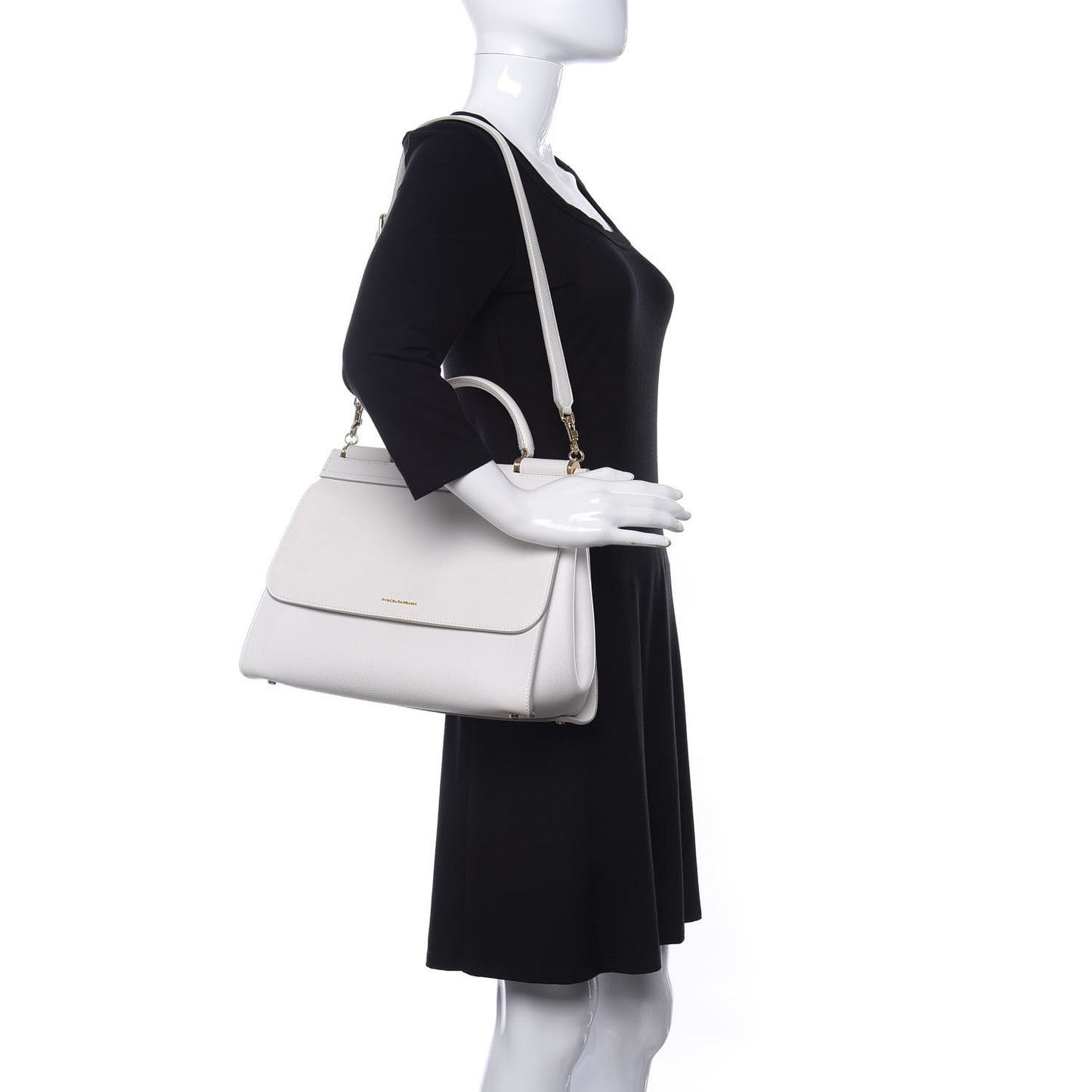 Calfskin Medium Sicily Soft Satchel White