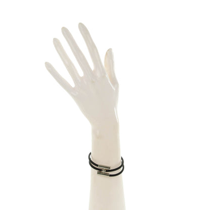 Hermes Double Wrap Cord Tournis Bracelet Black 2 of 7