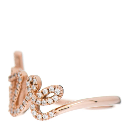 Tiffany 18K Rose Gold Diamond Paloma's Graffiti Love Ring 51 5.75 3 of 6