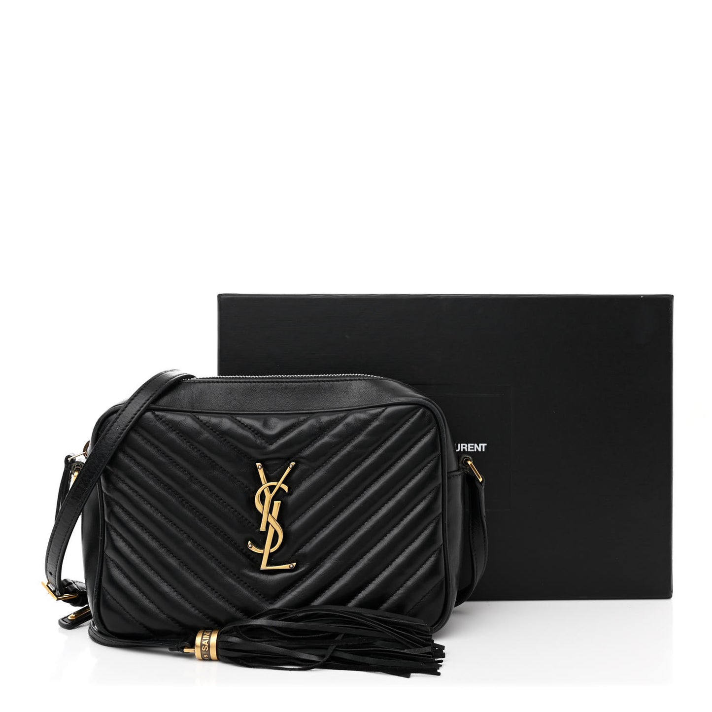 Calfskin Matelasse Monogram Lou Camera Bag Black