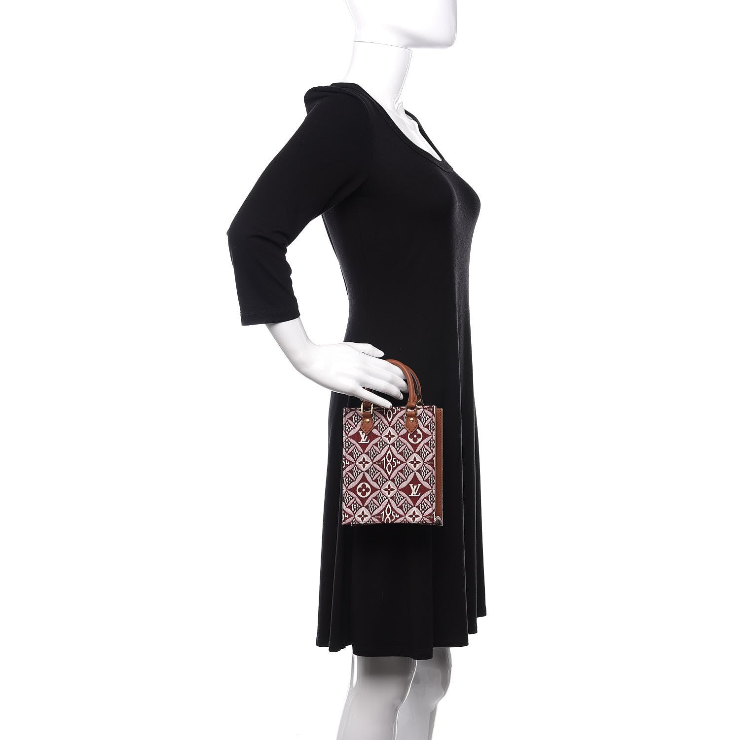 Louis Vuitton Jacquard Since 1854 Petit Sac Plat Bordeaux 3 of 10