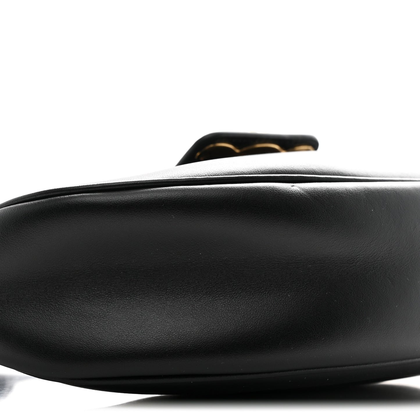 Smooth Calfskin Medium Strap Ava Triomphe Shoulder Bag Black