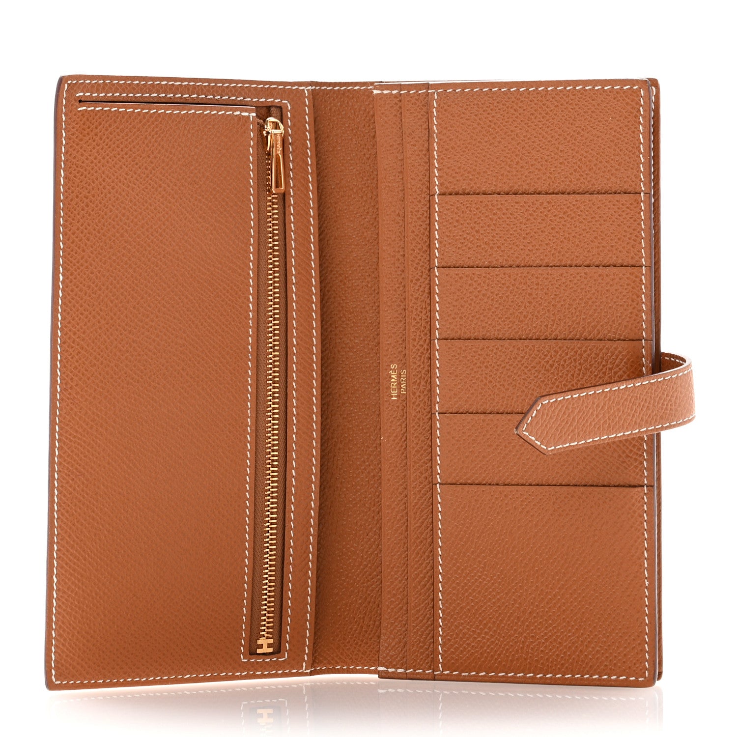 Hermes Epsom Bearn Gusset Wallet Gold 5 of 12
