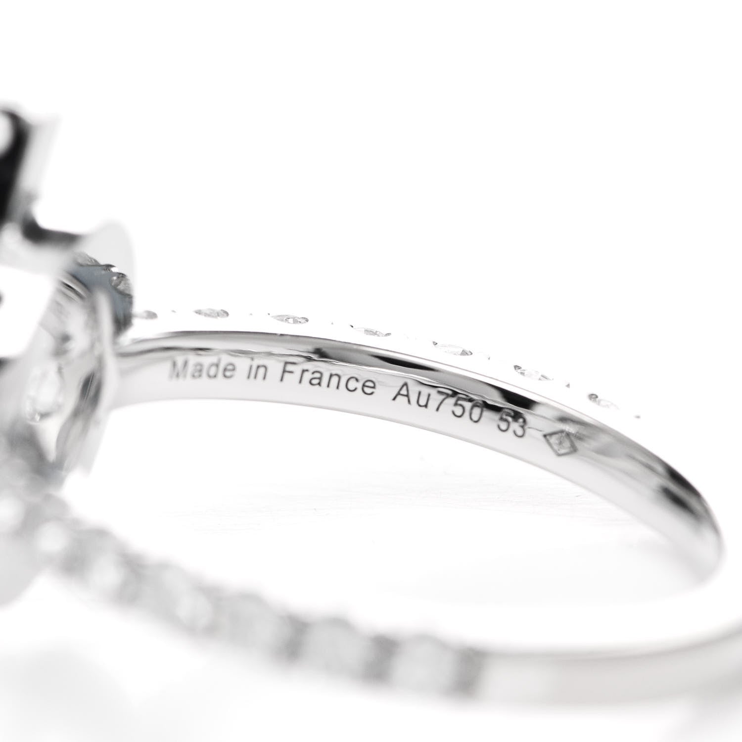 Hermes 18K White Gold Diamond Finesse Ring 53 6.25 4 of 7
