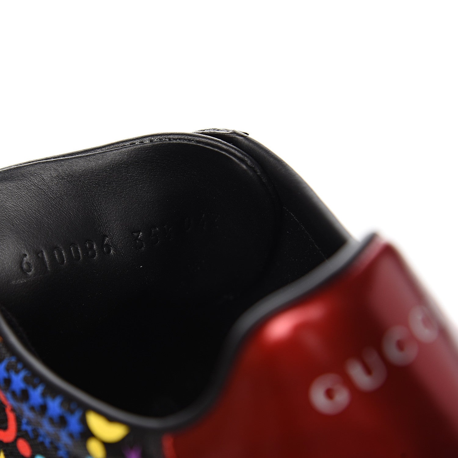 Gucci GG Supreme Monogram Psychedelic Womens Ace Sneakers 35.5 Black Multicolor 8 of 9