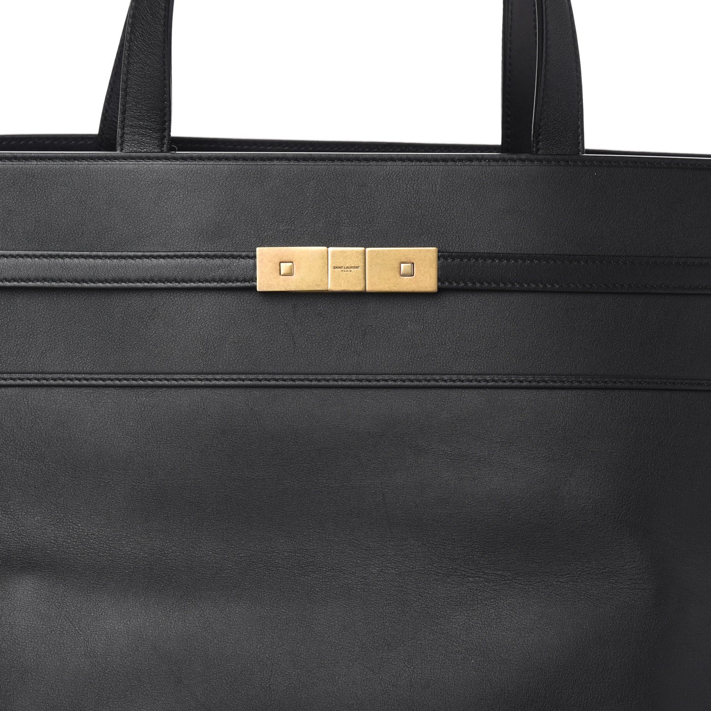 Calfskin Large Manhattan Shopper Tote Black
