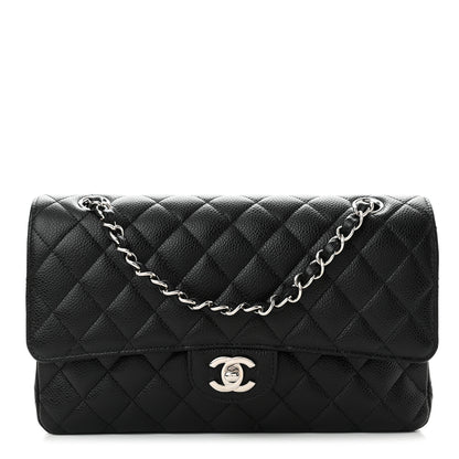 Chanel Caviar Quilted Medium Double Flap Black 1 of 10