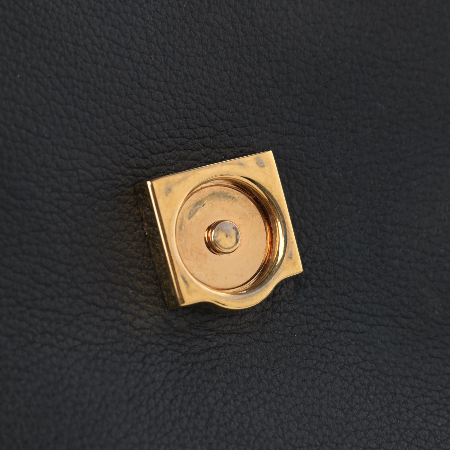 Grained Calfskin Small La Medusa Top Handle Bag Black