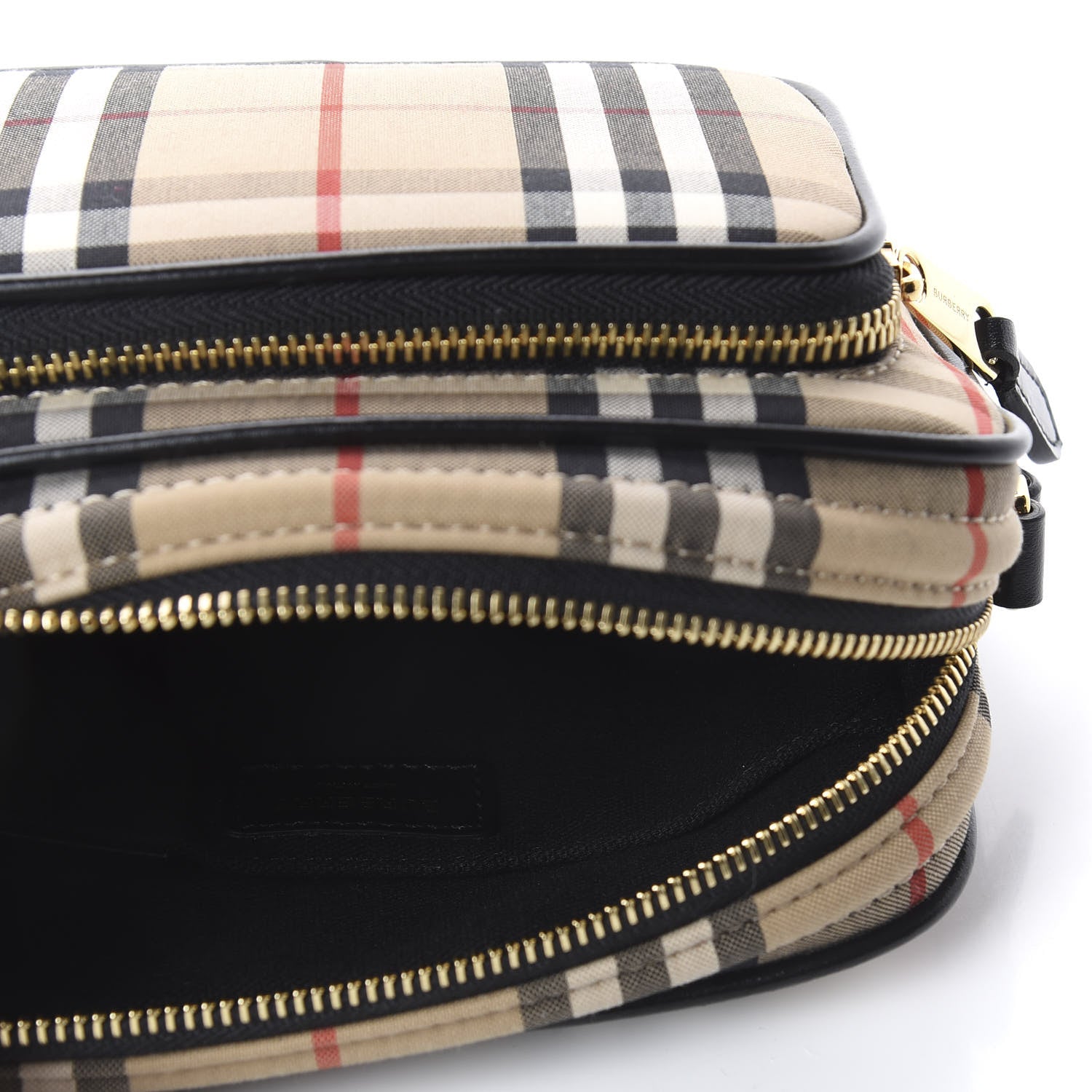 Burberry Calfskin Vintage Check Camera Bag Archive Beige 4 of 9