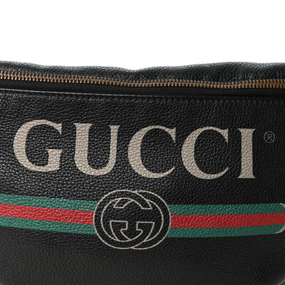 Gucci Grained Calfskin Logo Belt Bag Black 8 of 10