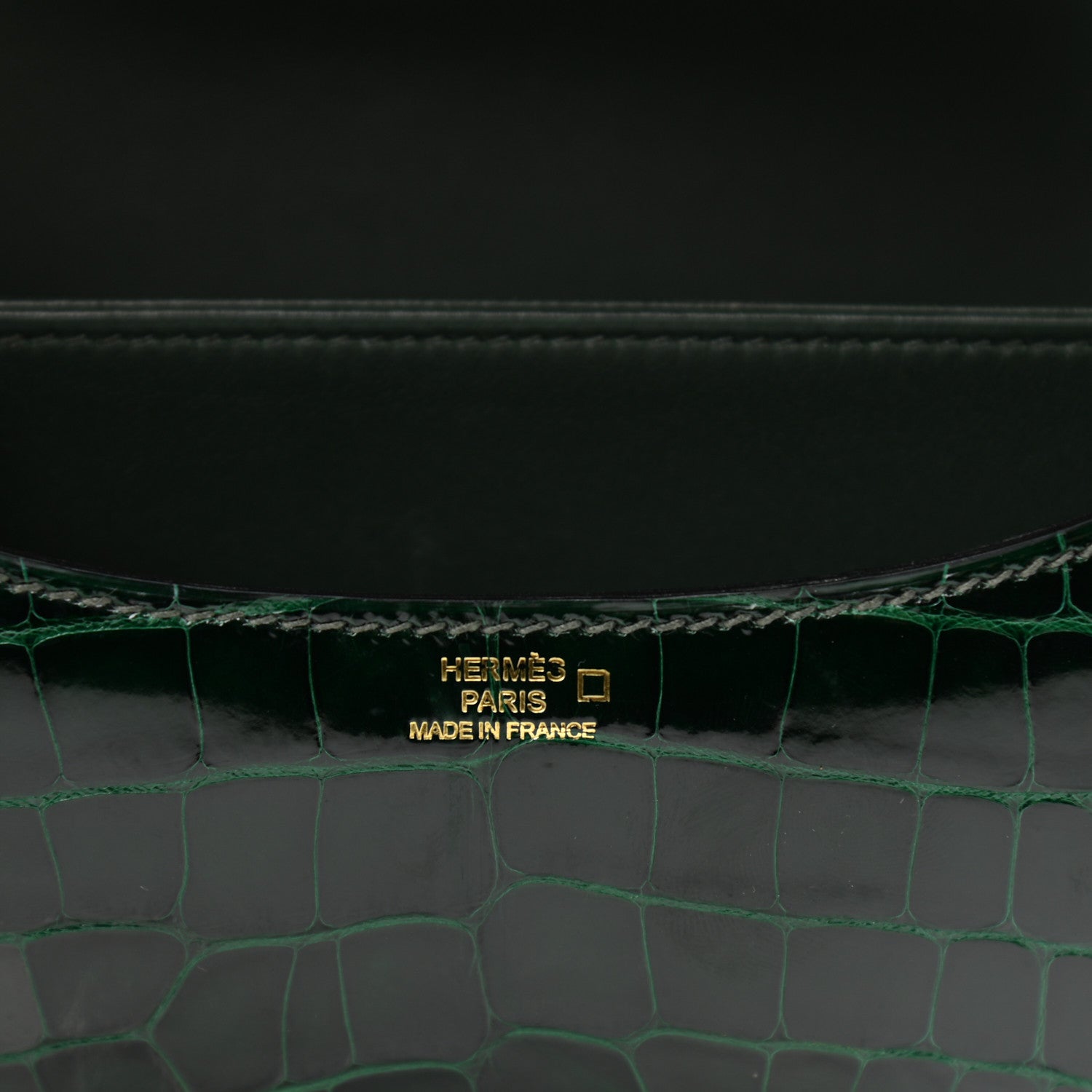 Hermes Shiny Alligator Constance 18 Vert Fonce 6 of 11