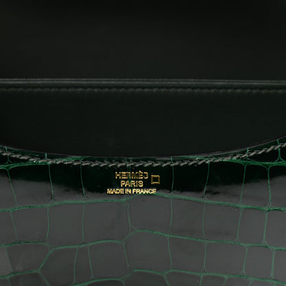 Hermes Shiny Alligator Constance 18 Vert Fonce 6 of 11
