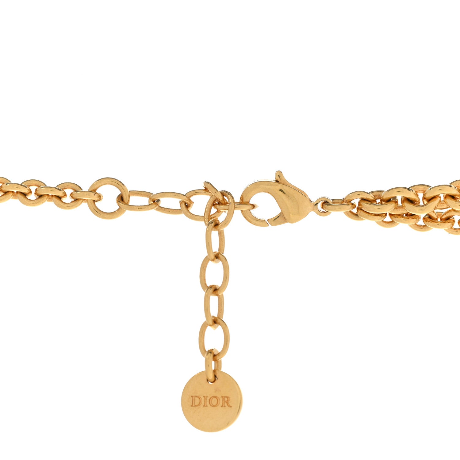 Christian Dior CD Double Necklace Gold 5 of 7