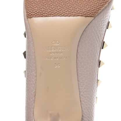 Valentino Garavani Pebbled Calfskin Rockstud 85mm Pumps 36 Poudre 8 of 10