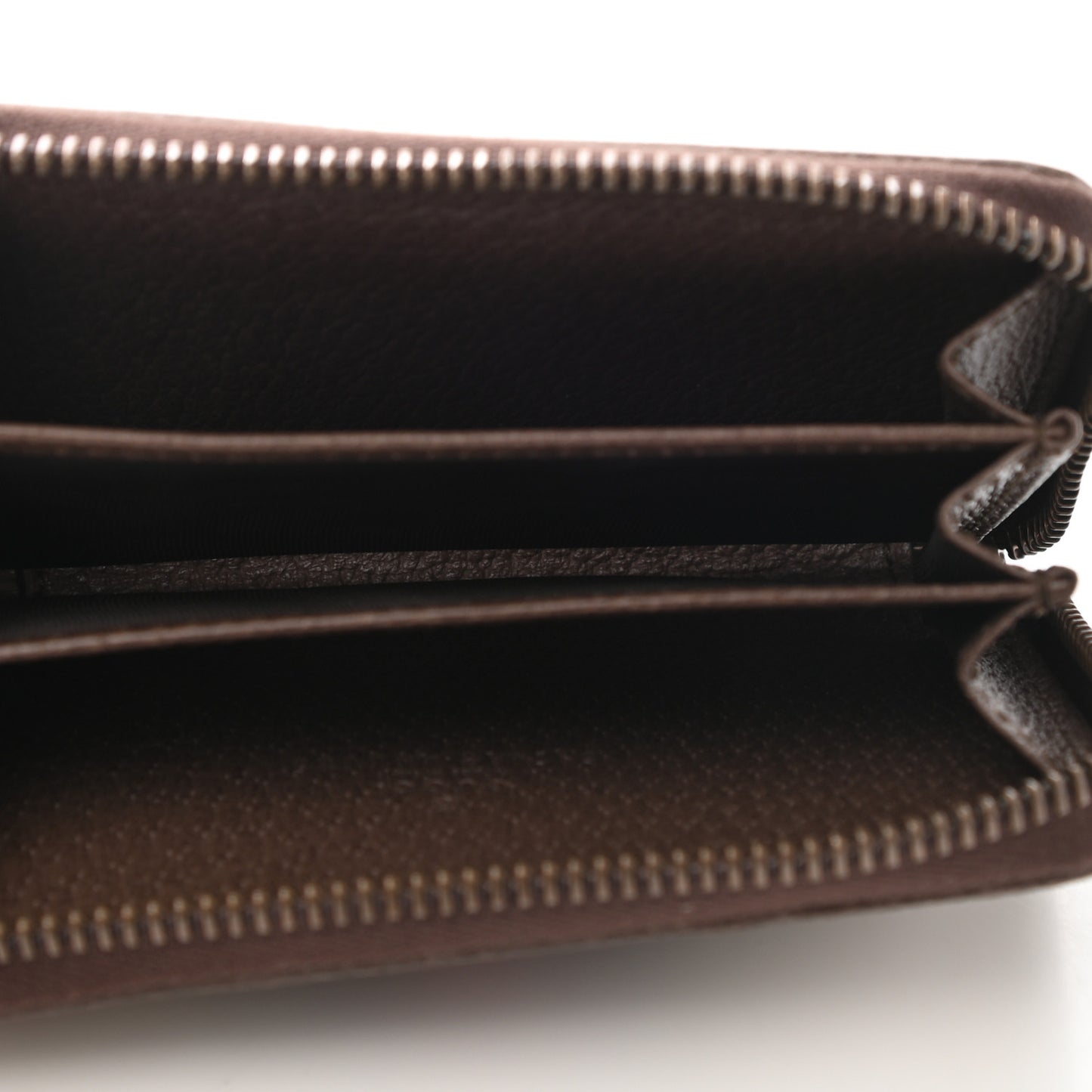 GG Supreme Web Ophidia Zip Around Card Case Brown