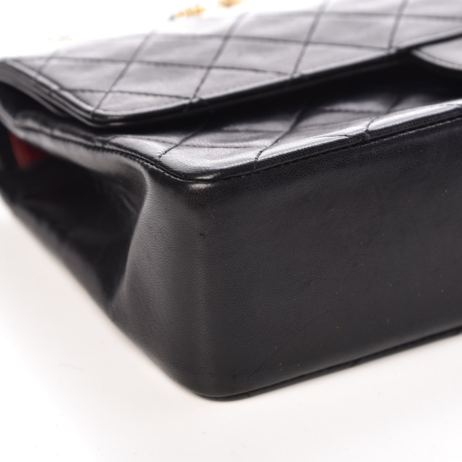 Chanel Lambskin Quilted Medium Double Flap Black 9 of 17